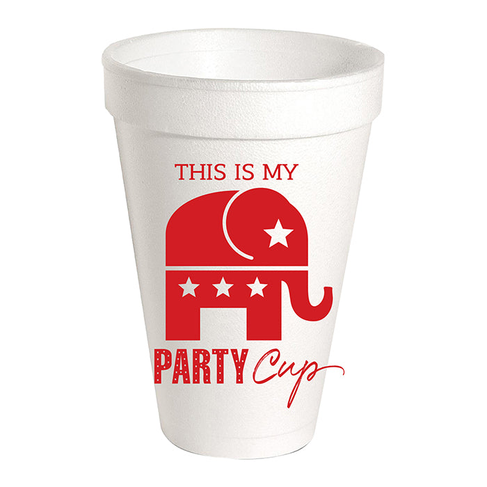 Elephant Election Styrofoam Cup S/10