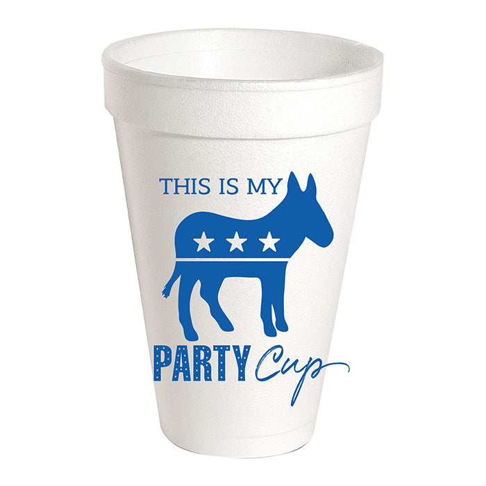 Donkey Election Styrofoam Cup S/10