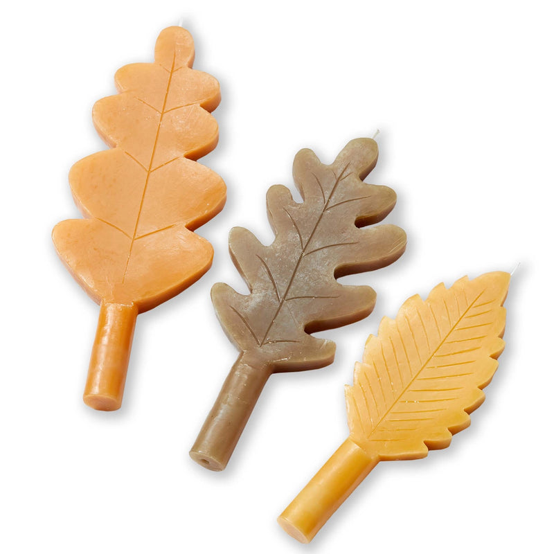 Fall Leaves Taper Candles (Set of 3)