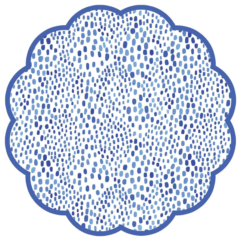 Blue Dot Scallop Placemat