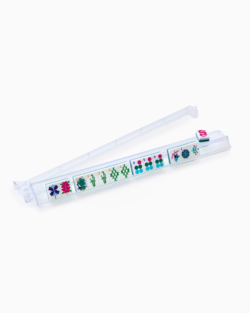 Clear Mahjong Acrylic Rack & Pushers Set