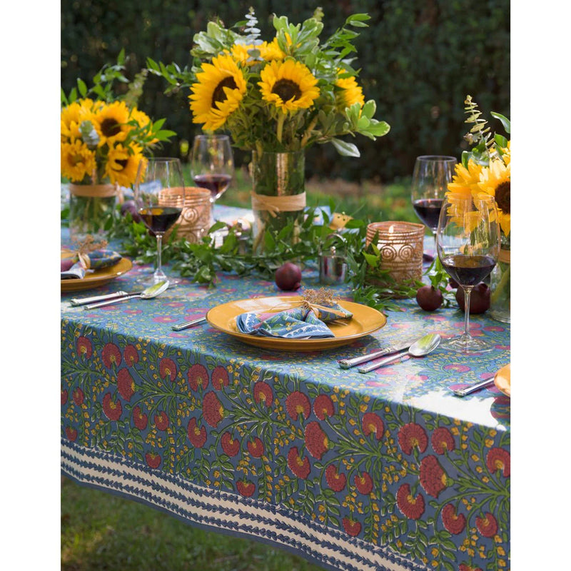 Cactus Flower Midnight & Magenta Tablecloth
