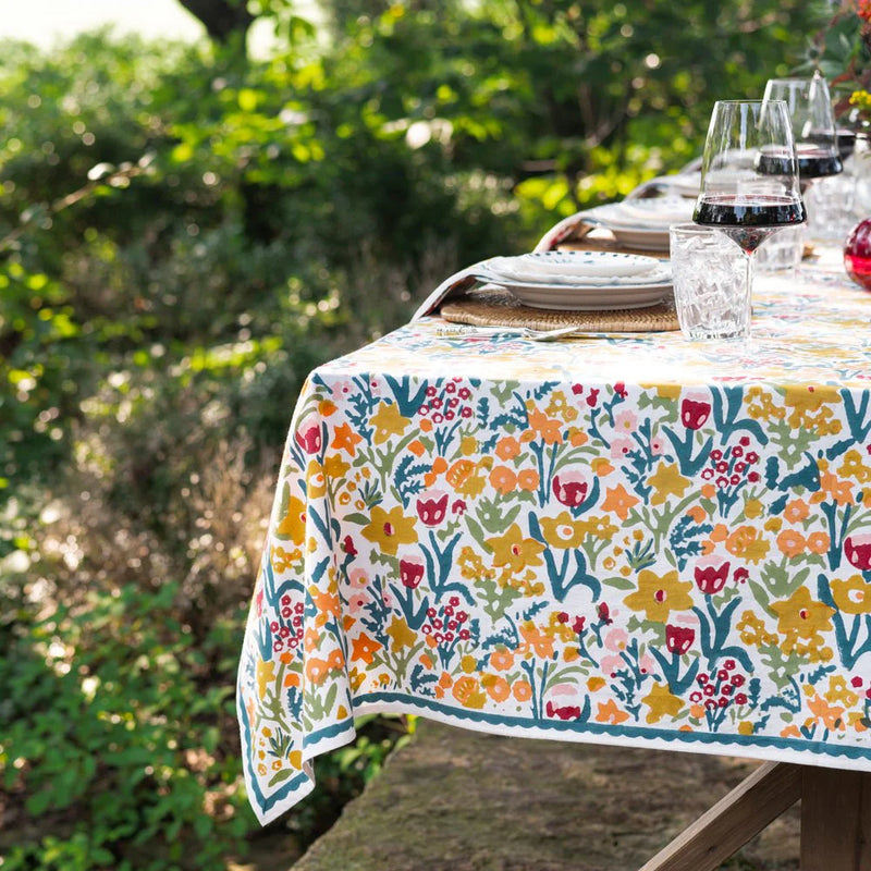 Teal Garden Tablecloth 60" x 120"