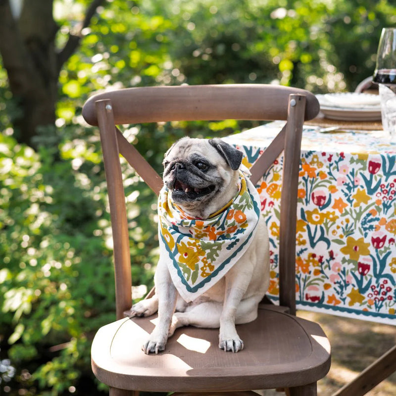 Teal Garden Tablecloth 60" x 120"
