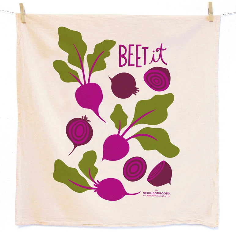 Beet Dish Towel Sponge Set