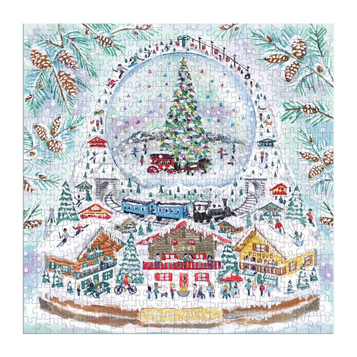 Alpine Village Snow Globe 500 Piece Puzzle