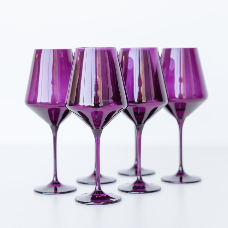 Estelle Colored Wine Stemware (Amethyst)