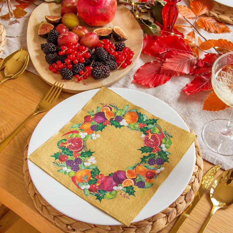 Cornucopia Gold Thanksgiving Napkins