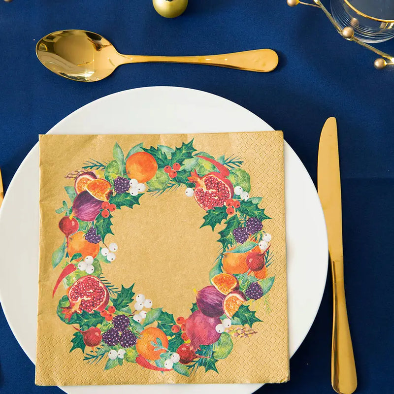 Cornucopia Gold Thanksgiving Napkins