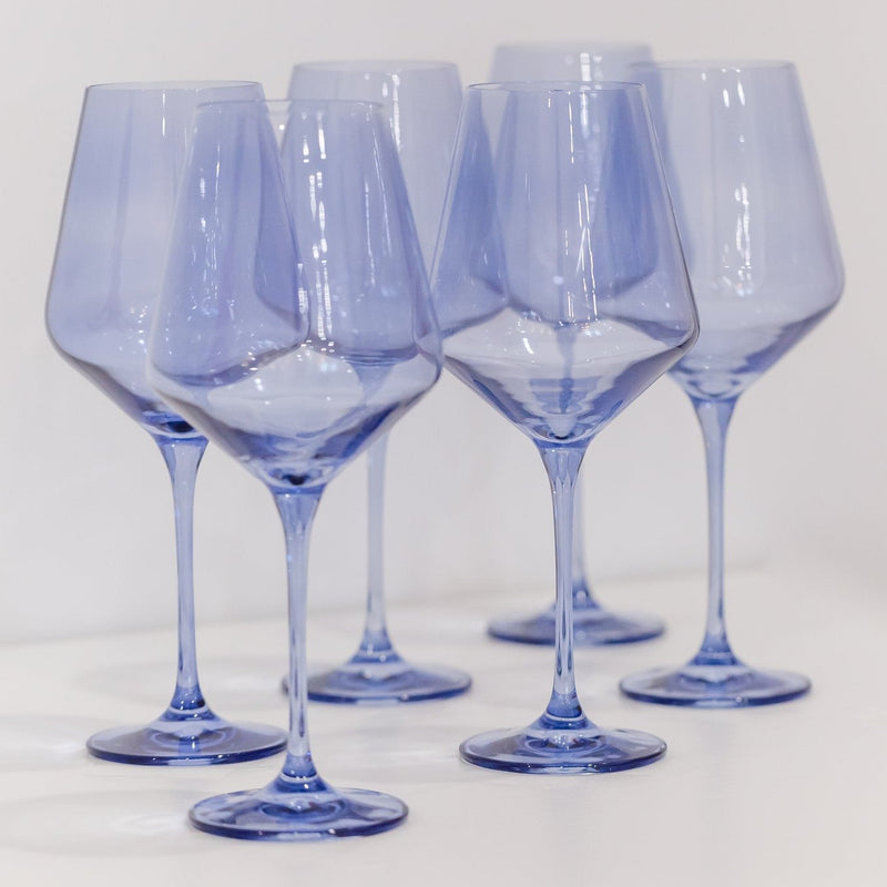 Estelle Colored Wine Stemware (Cobalt Blue)