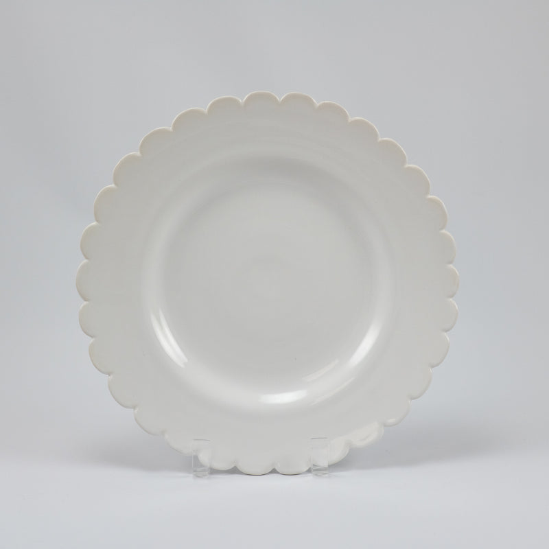 White Scalloped Charger Plate