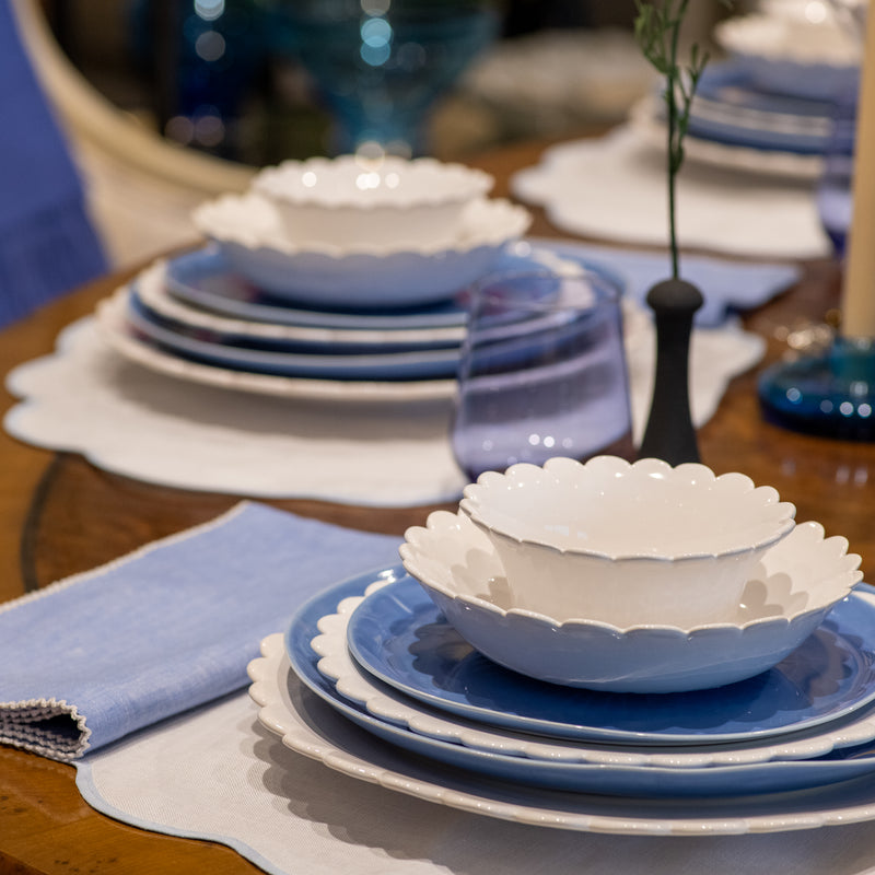 White Scalloped Charger Plate