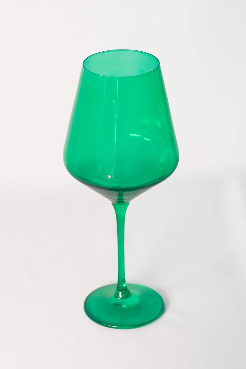 Estelle Colored Wine Stemware (Kelly Green)
