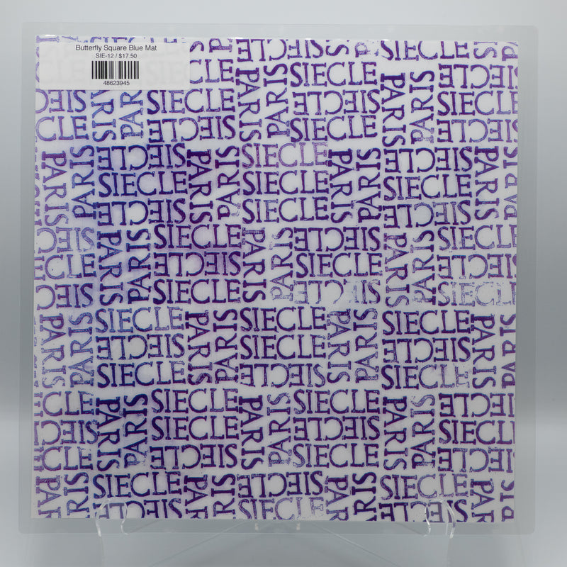 Butterfly Square Blue Mat