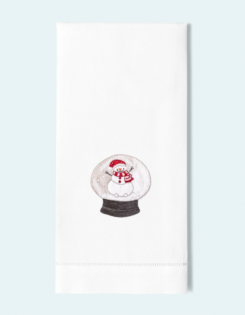 Snow Globe Santa Towel
