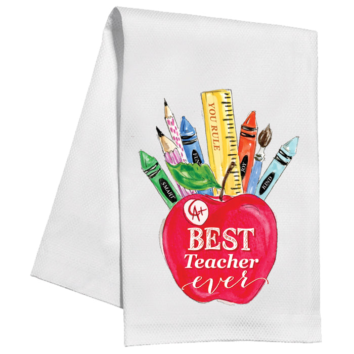 Best Teacher Apple Kitchen Towel