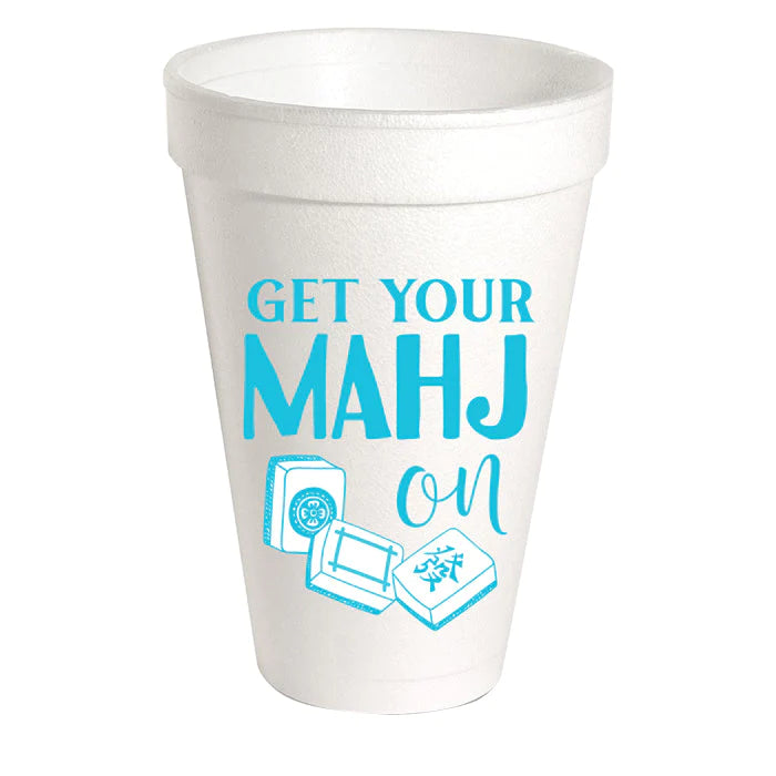 Styrofoam Get Your Mahj On Cup