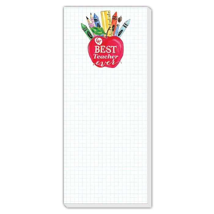 Best Teacher Skinny Notepad