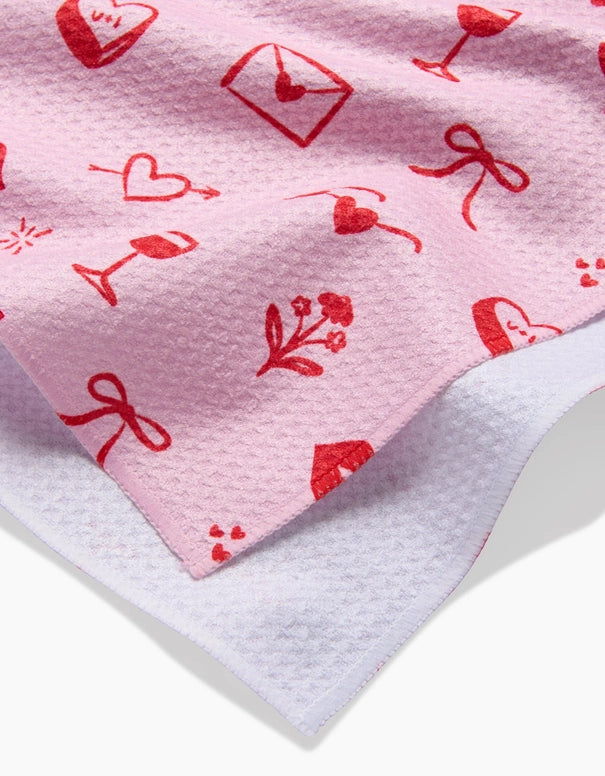 V-Day Doodles Tea Towel