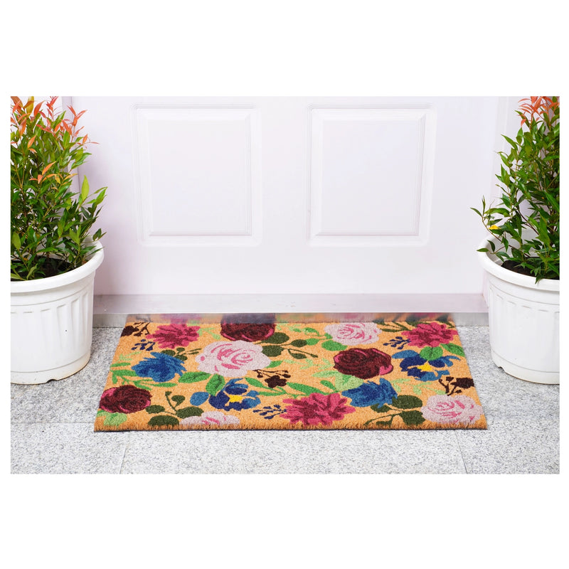 Spring Boho Flowers Doormat (17"x29")