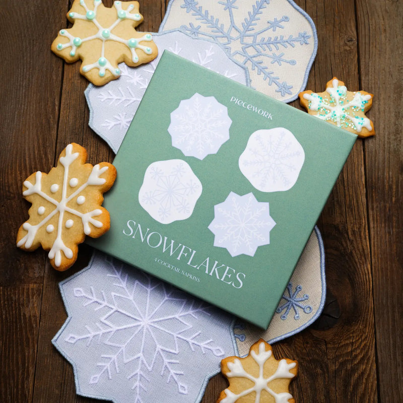 Snowflake Cocktail Napkins - Set of 4