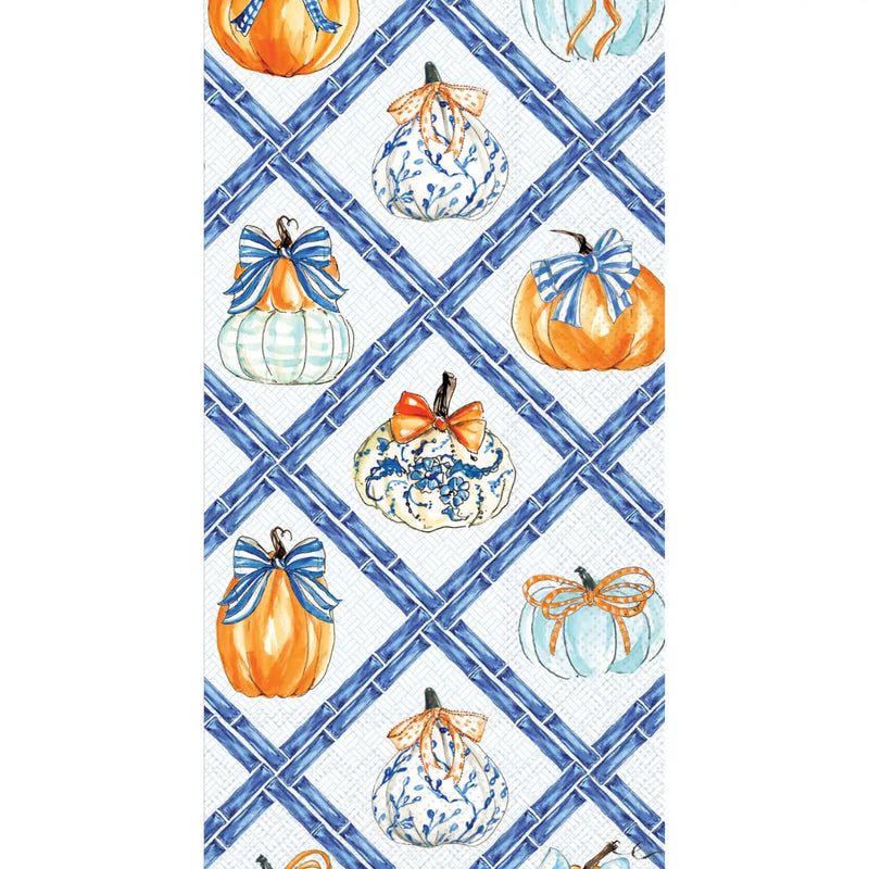 Chinoiserie Pumpkin Topiary Paper Guest Towel