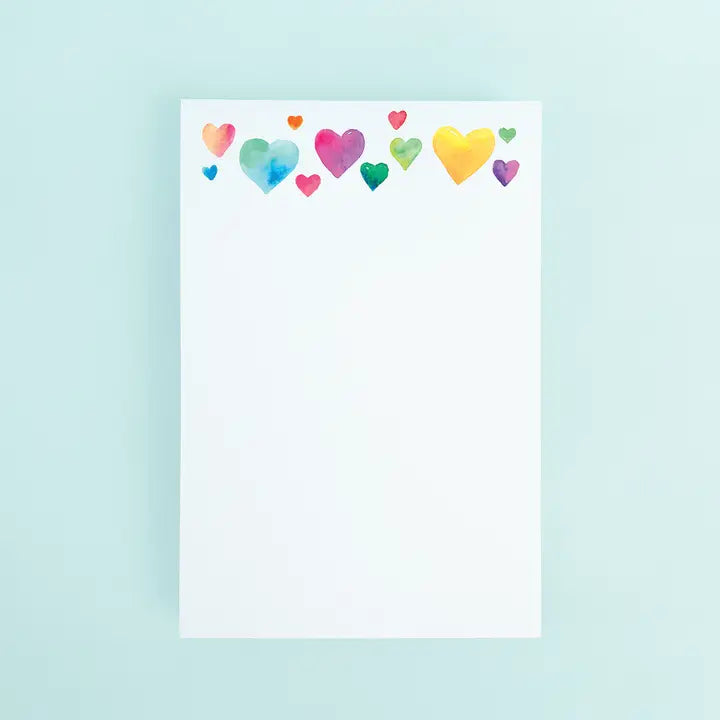 Colorful Hearts Notepad