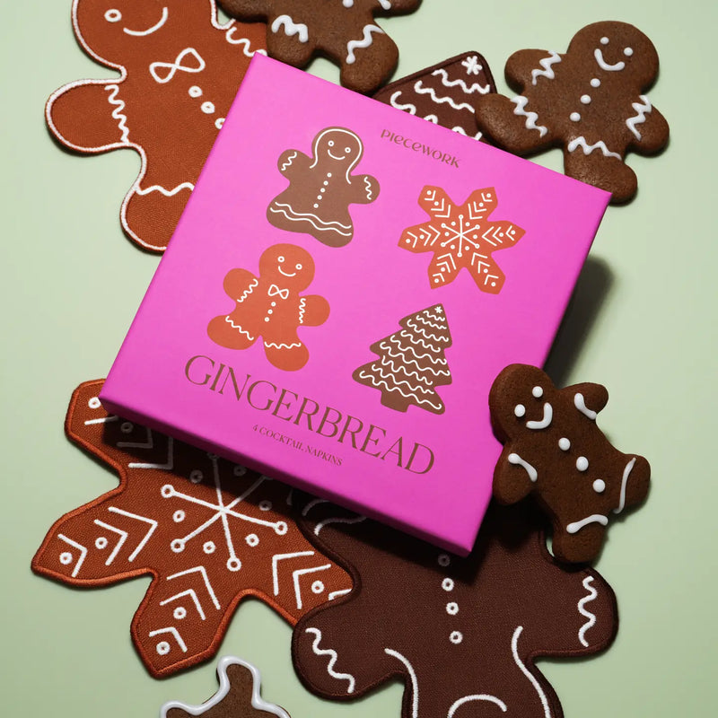Gingerbread Cocktail Napkins - Set of 4