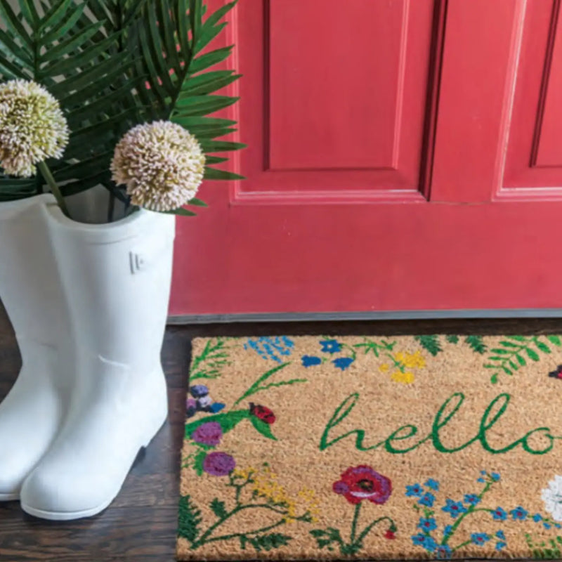 Spring Floral Hello Doormat