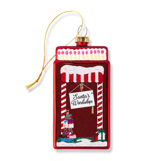 Matchbook Ornament - Santas&