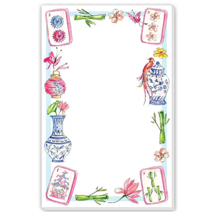 Mahjong Icons Border Large Notepad