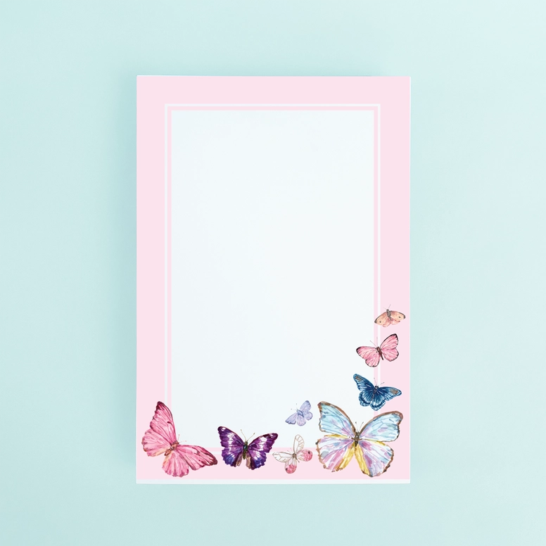 Pink Butterflies Notepad