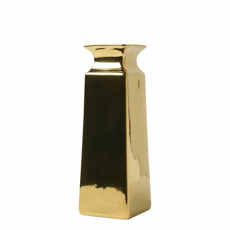 Small Gold Square Vase