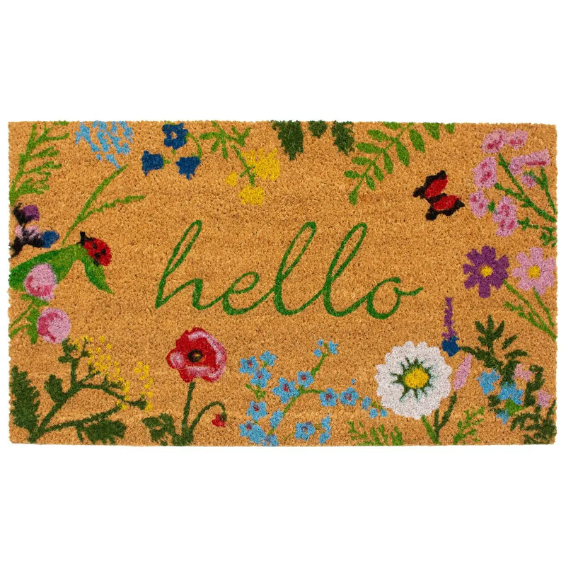 Spring Floral Hello Doormat
