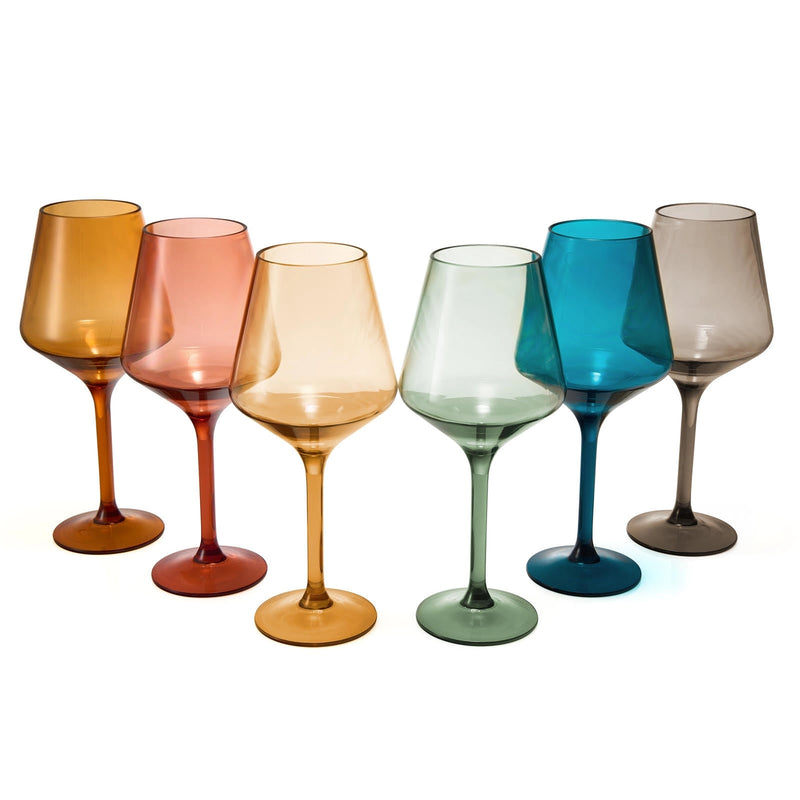 Acrylic Stemmed Wine Glasses (Set of 6)