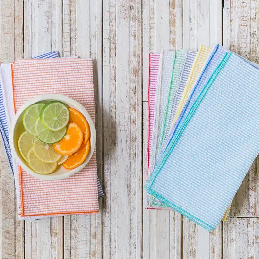 Seersucker Cloth Napkins (Set of 8)