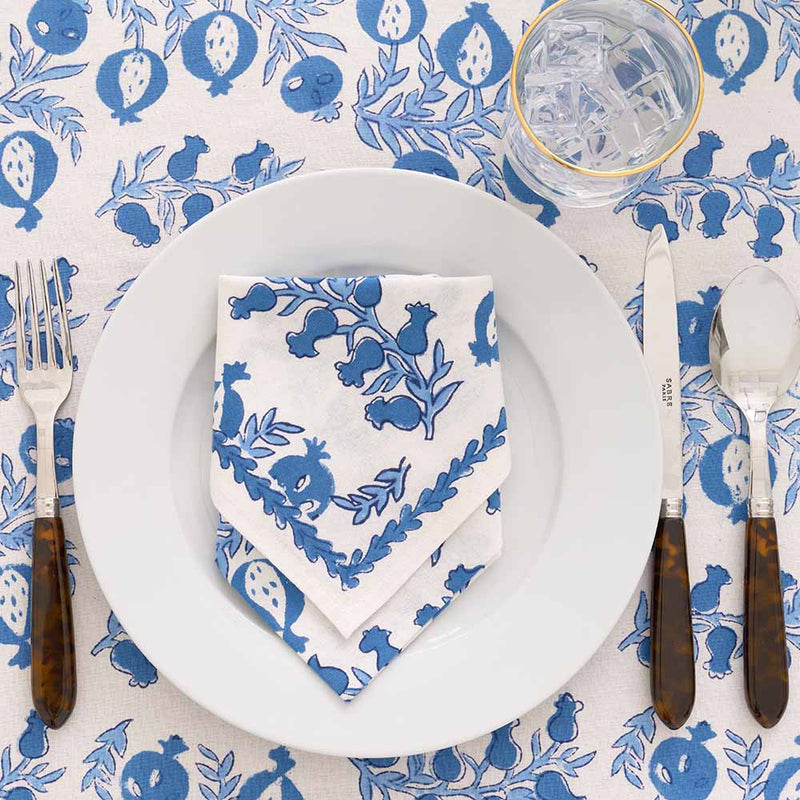 Pom Bells Wedgewood Tablecloth I 90" Round