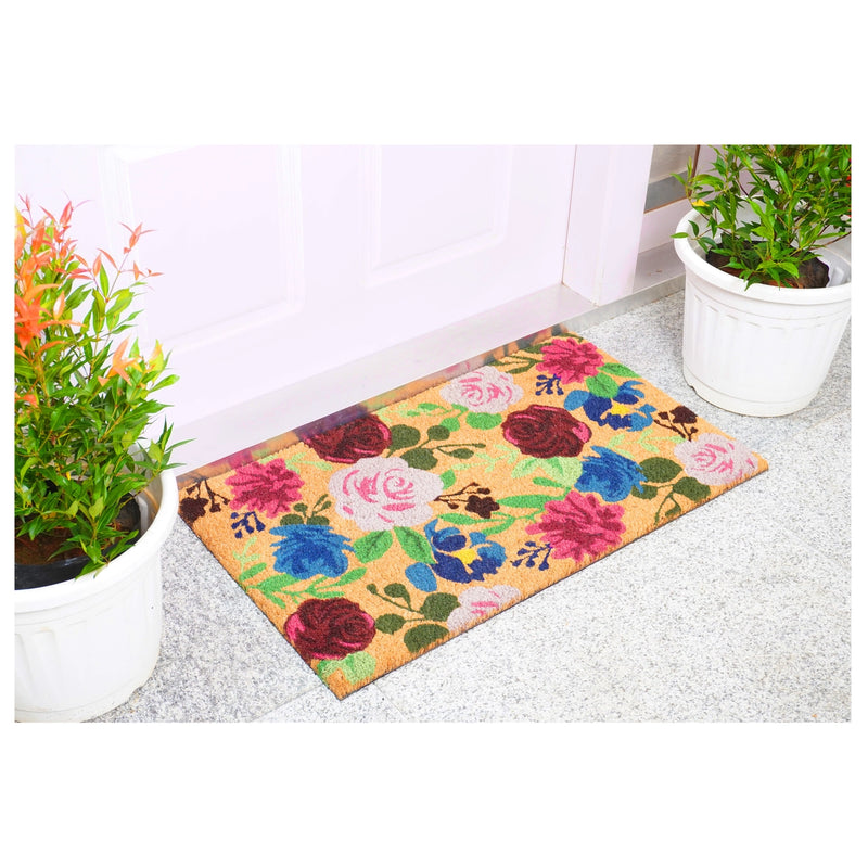 Spring Boho Flowers Doormat (17"x29")