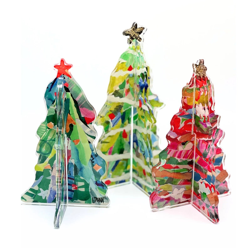 Set of 3 Adorned Christmas Tree 3D Collection