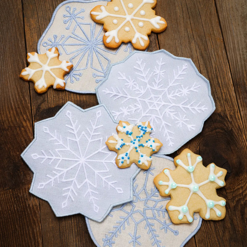 Snowflake Cocktail Napkins - Set of 4