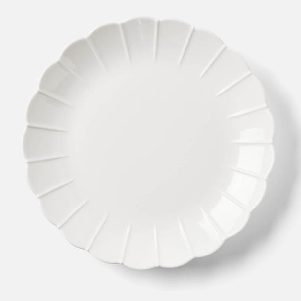 Iris White Dinner Plate S/4