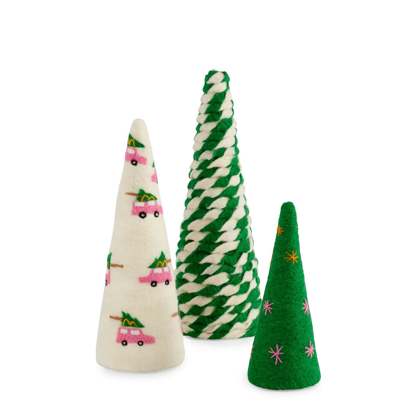 Pink Car Decorative Trees Set of 3