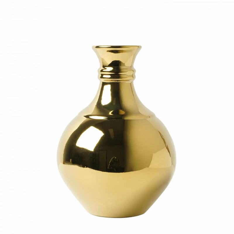Small Gold Bulb Vase