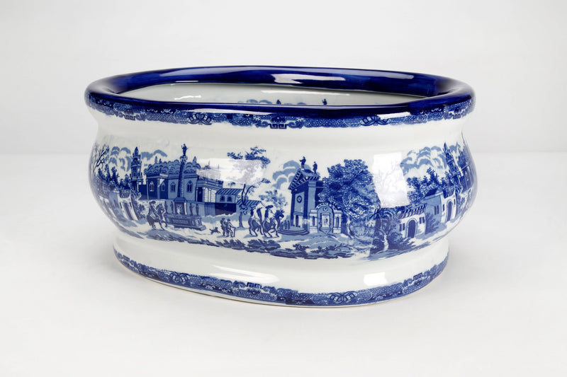Oval Porcelain Planter/Cachepot