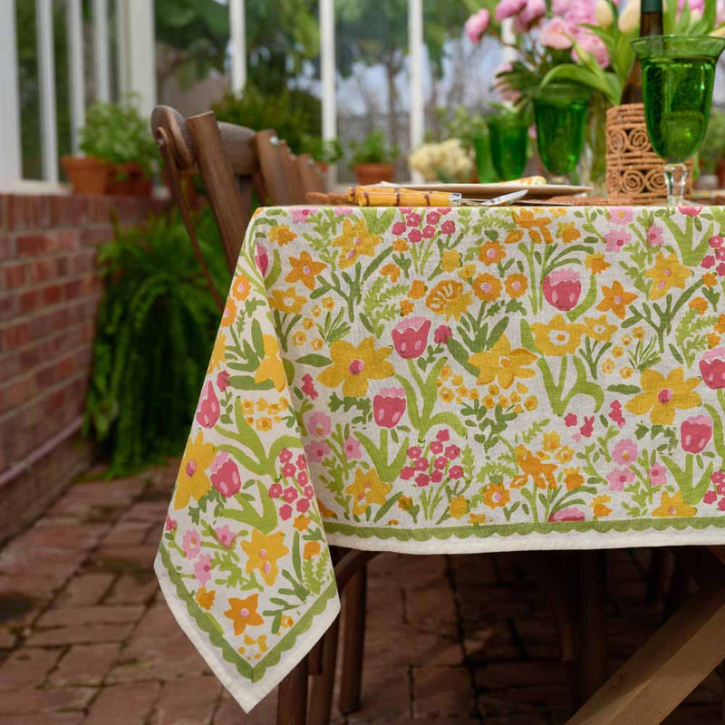 70s Flower Tablecloth Rectangle (60" x 120")