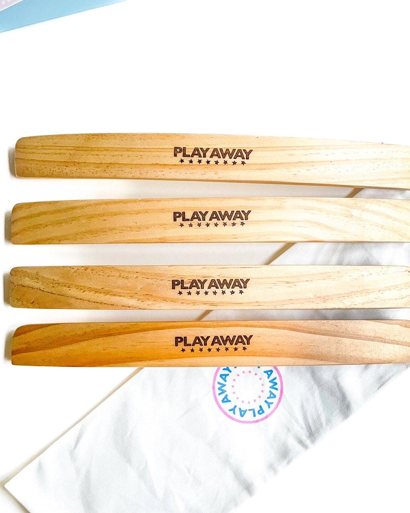 Wooden Card Rack and Canvas Rack Bag