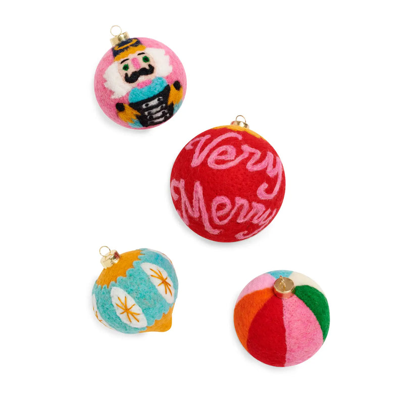 Very Merry Ornament Set of 4