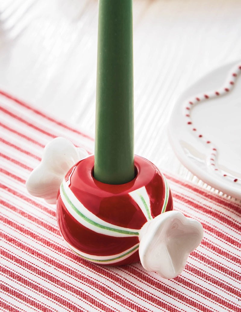 Christmas Candy Taper Holder
