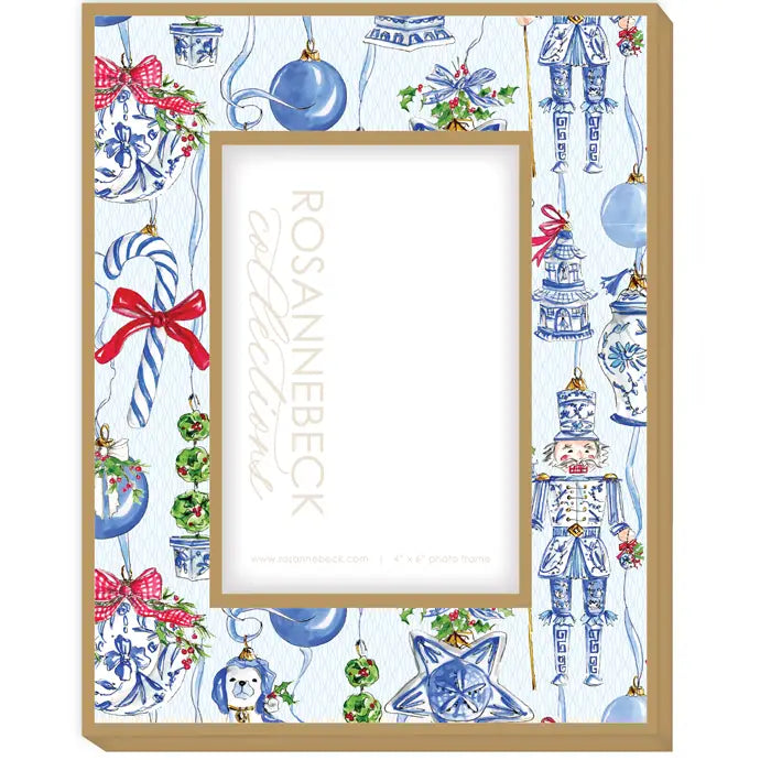 Blue Chinoiserie Ornament Frame (4"x6")