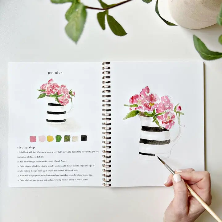 Bouquets Watercolor Workbook